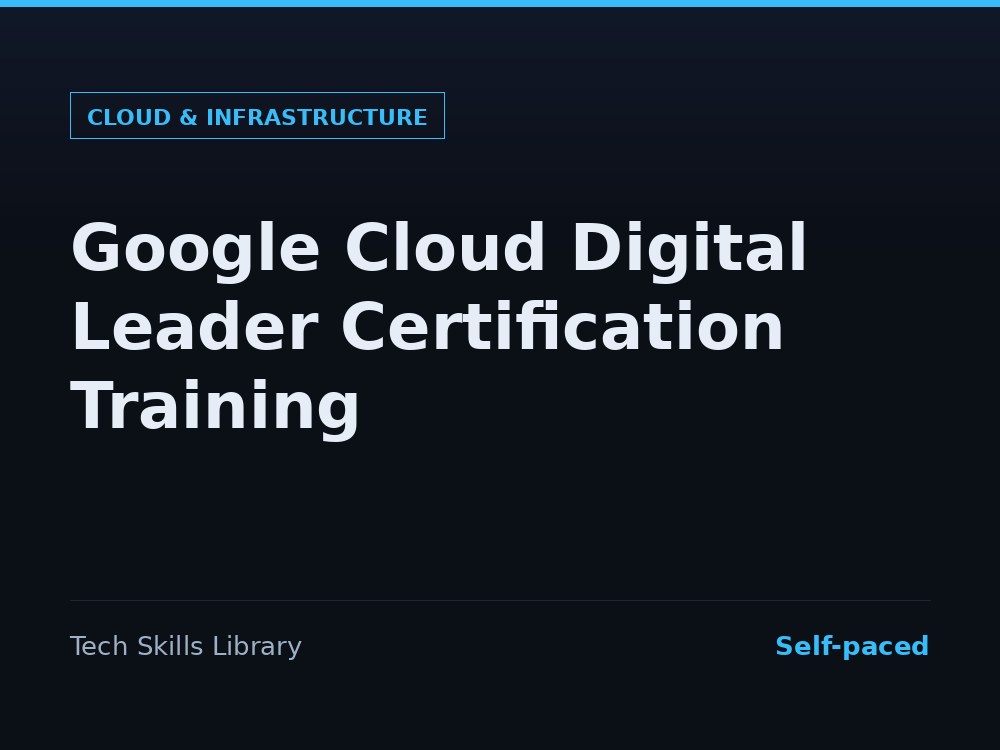 Google Cloud Digital Leader Certification Training