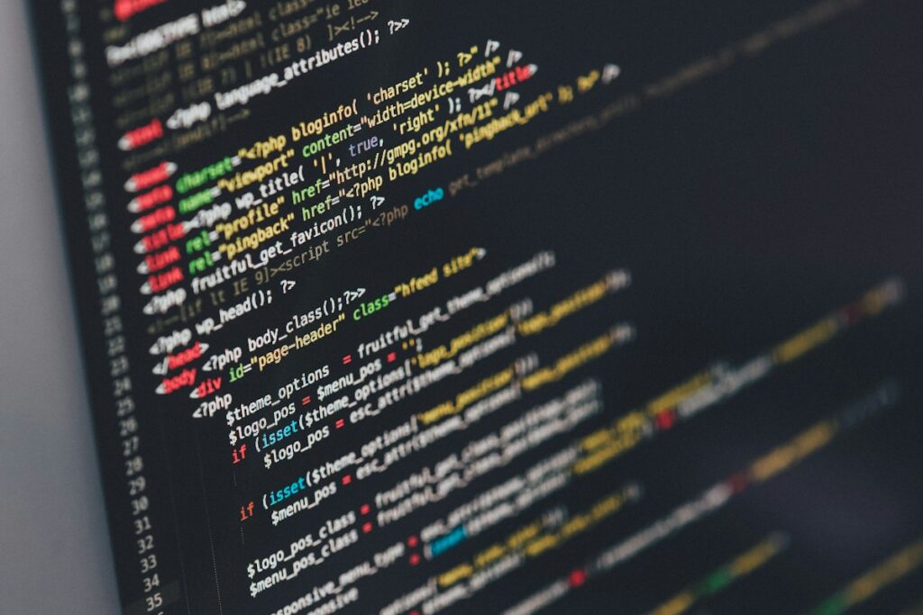 Developer writing application code