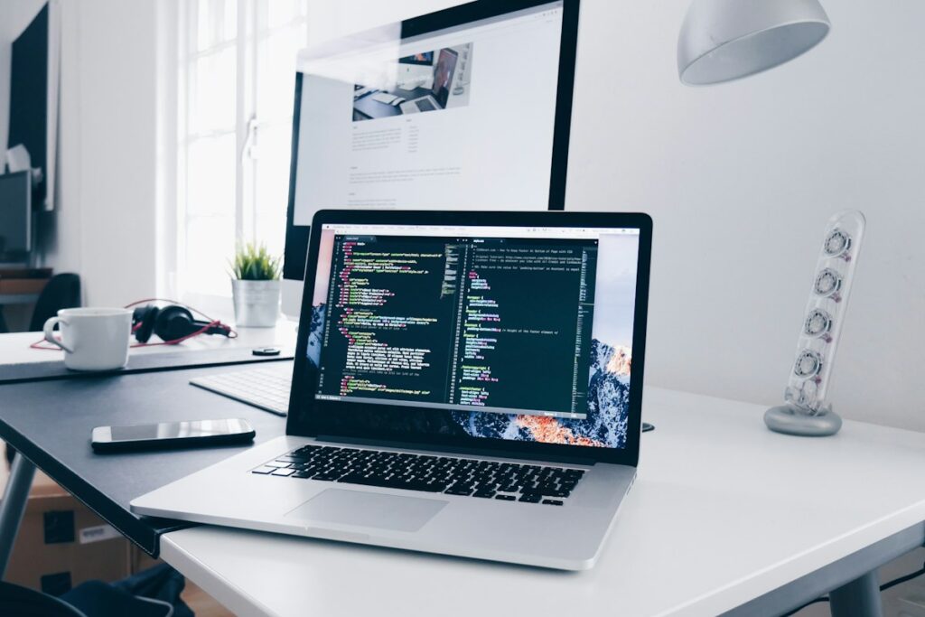 Programming workspace with code editor