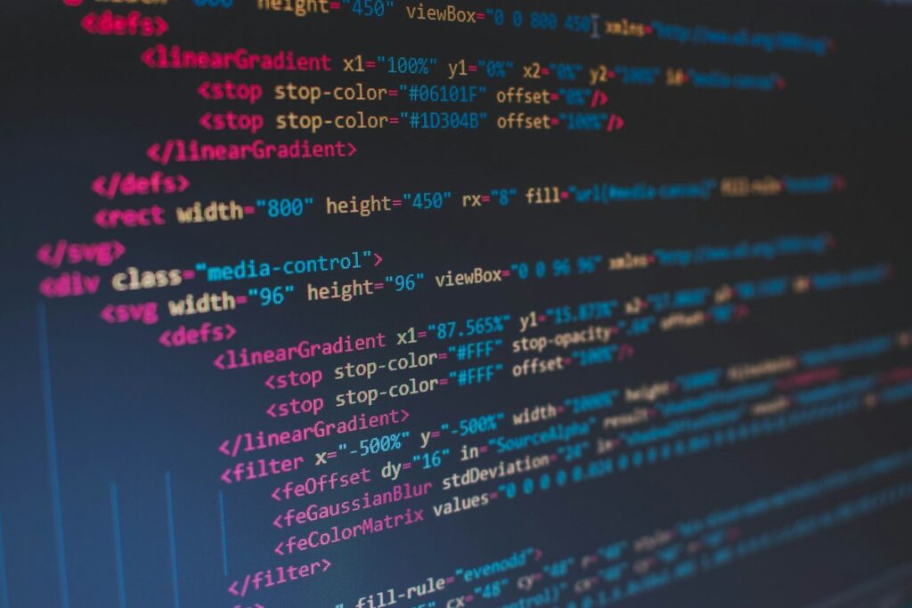 Code editor open on a laptop