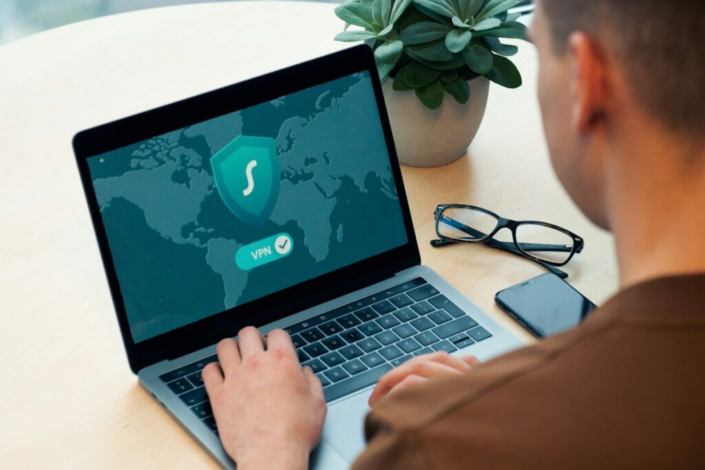 Technologist working with security monitoring tools