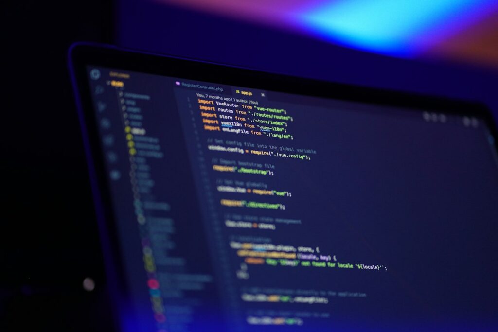 JavaScript source code on screen